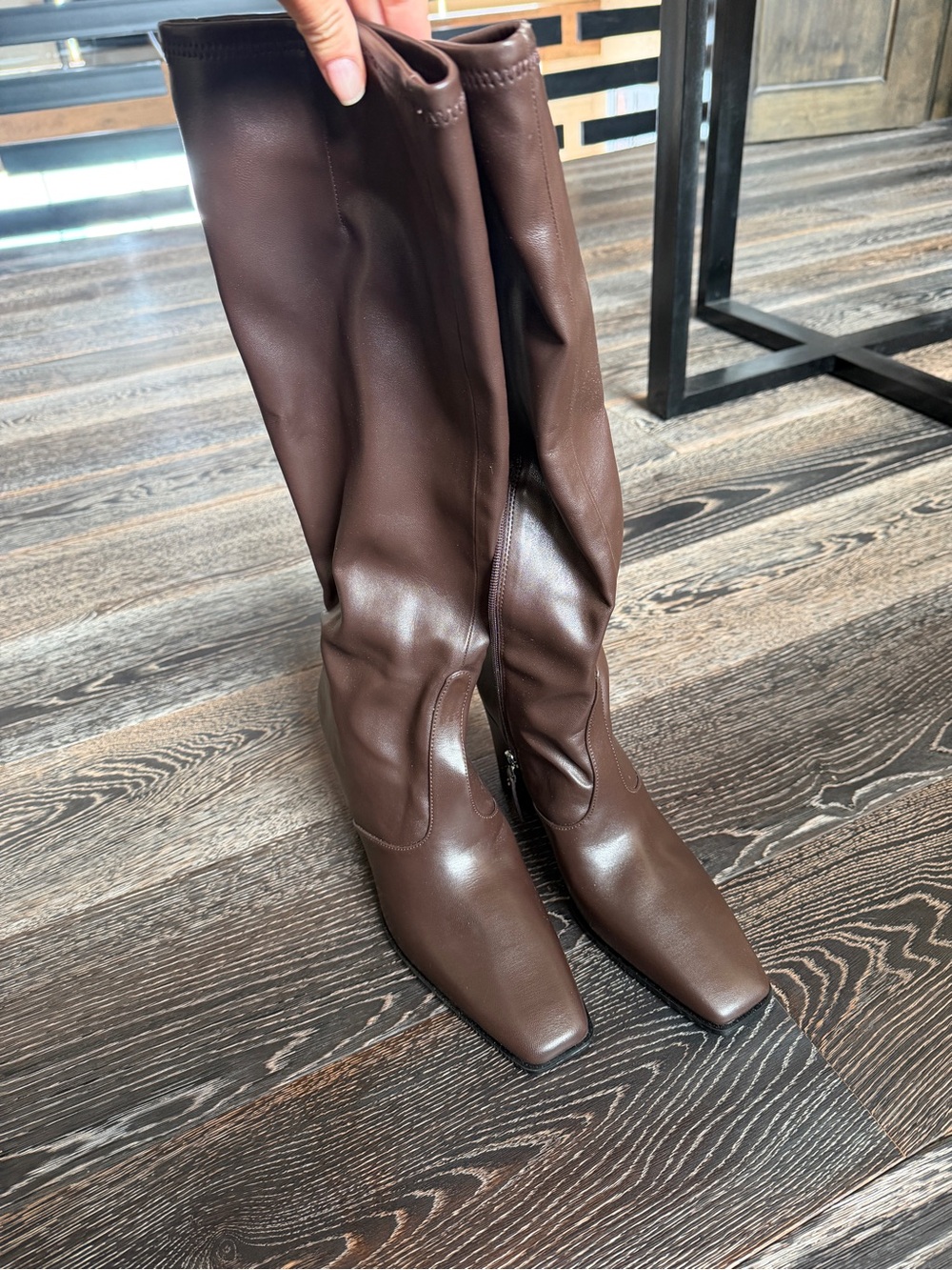 BRAND NEW Franco Sarto Chocolate Brown Over-The-Knee Leather Boots